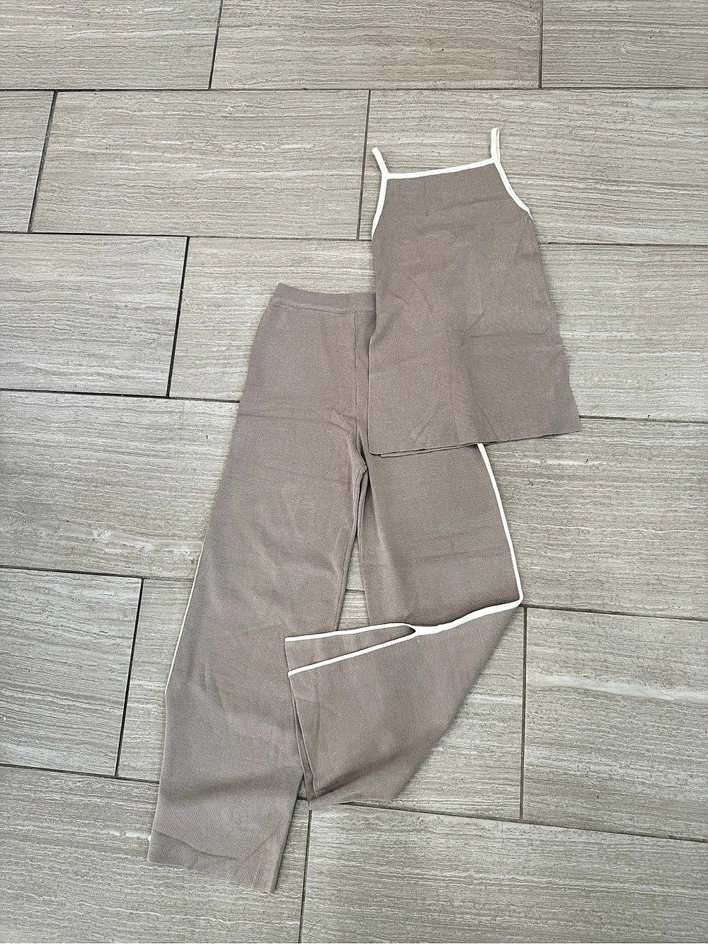 Brown Wide Leg 2 Piece Set NWT